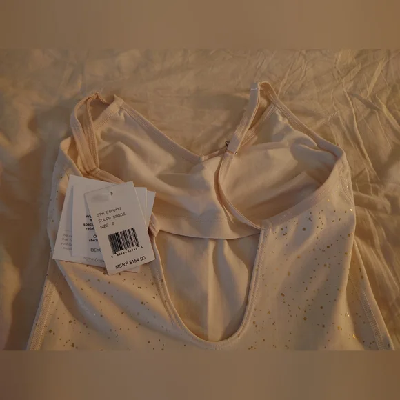 NWT Gold Ivory BEYOND YOGA Alloy Ombre Elevation Jumpsuit S Carbon38 Small HTF - Picture 9 of 11